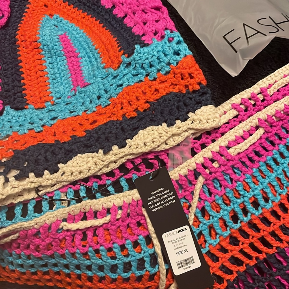 Colorful Crochet Two-Piece Set - Picture 3 of 4